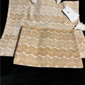 Manaola Tote Bag and Tassel Pouch Kiaho Jute Set Lei Kupee